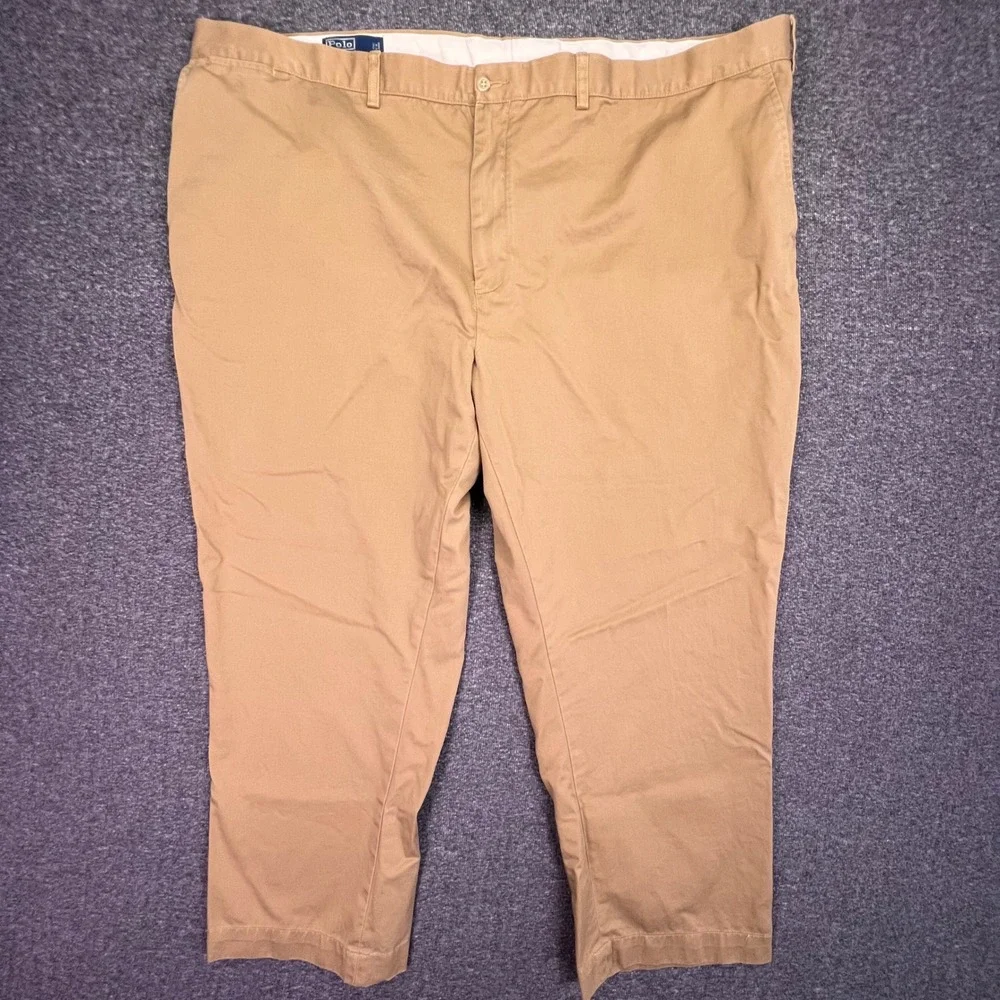 Polo Ralph Lauren Chino Pants Mens 51x29 Tan Khaki Classic Casual Cotton Twill